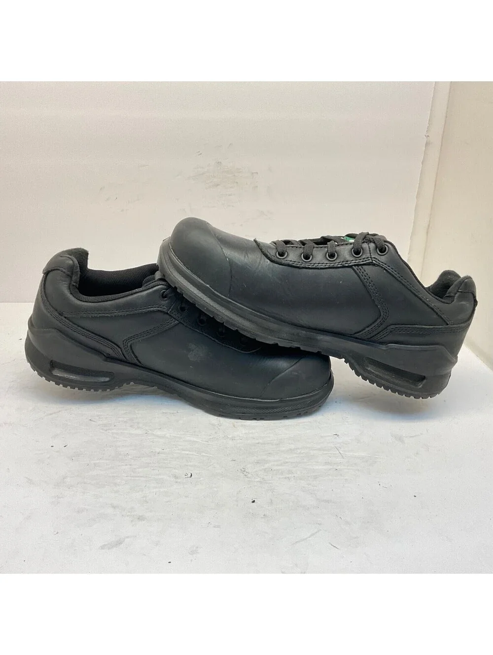 ROYER Men's Inspades Leather Steel Toe Casual Work Shoes 602SP2 Black Size 10M